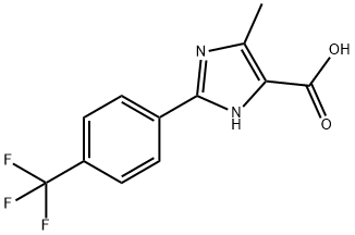 5-METHYL-2-(4-TRIFLUOROMETHYLPHENYL)-3H-IMIDAZOLE-4-CARBOXYLIC ACID Struktur