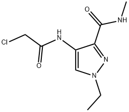 4-(2-CHLORO-ACETYLAMINO)-1-ETHYL-1H-PYRAZOLE-3-CARBOXYLIC ACID METHYLAMIDE Struktur