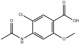 4-ACETAMIDO-5-CHLORO-2-METHOXYBENZOIC ACID Struktur