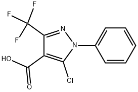 4-CARBOXY-5-CHLORO-1-PHENYL-3-(TRIFLUOROMETHYL)PYRAZOLE Struktur