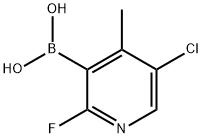 5-CHLORO-2-FLUORO-4-PICOLINE-3-BORONIC ACID Struktur