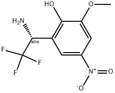 2-((1R)-1-AMINO-2,2,2-TRIFLUOROETHYL)-6-METHOXY-4-NITROPHENOL Struktur