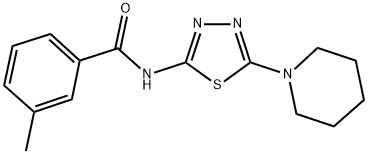 3-METHYL-N-(5-PIPERIDIN-1-YL-1,3,4-THIADIAZOL-2-YL)BENZAMIDE Struktur