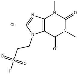 2-(8-CHLORO-1,3-DIMETHYL-2,6-DIOXO-1,2,3,6-TETRAHYDRO-7H-PURIN-7-YL)ETHANESULFONYL FLUORIDE Struktur