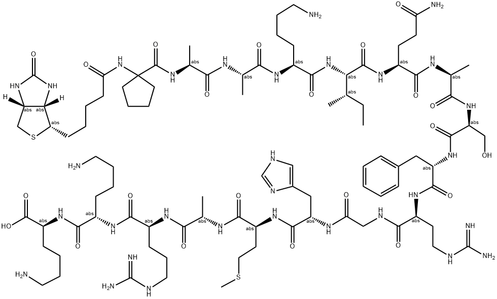 BIOTIN-LC-AAKIQASFRGHMARKK Struktur