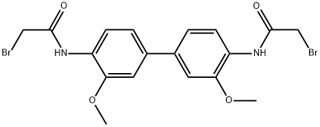 2-BROMO-N-[4'-(2-BROMO-ACETYLAMINO)-3,3'-DIMETHOXY-BIPHENYL-4-YL]-ACETAMIDE Struktur