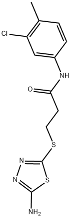 3-[(5-AMINO-1,3,4-THIADIAZOL-2-YL)THIO]-N-(3-CHLORO-4-METHYLPHENYL)PROPANAMIDE Struktur