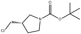 3(S)-CHLOROMETHYL-PYRROLIDINE-1-CARBOXYLIC ACID TERT-BUTYL ESTER Structure