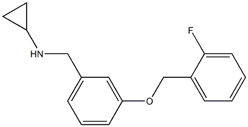 N-(3-((2-FLUOROBENZYL)OXY)BENZYL)CYCLOPROPANAMINE Struktur