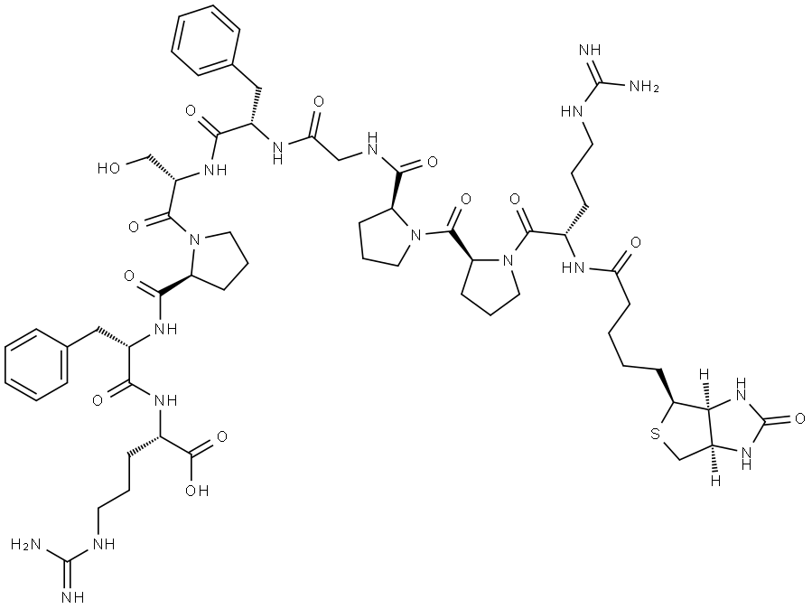 BIOTIN-ARG-PRO-PRO-GLY-PHE-SER-PRO-PHE-ARG 結(jié)構(gòu)式