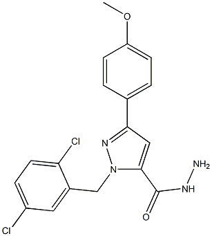 1-(2,5-DICHLOROBENZYL)-3-(4-METHOXYPHENYL)-1H-PYRAZOLE-5-CARBOHYDRAZIDE Struktur