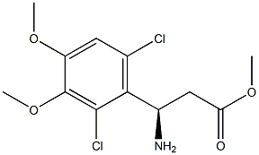 METHYL (3R)-3-AMINO-3-(2,6-DICHLORO-3,4-DIMETHOXYPHENYL)PROPANOATE Struktur