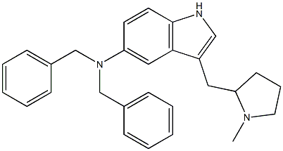 3-[(1-METHYLPYRROLIDIN-2-YL)METHYL]-5-DIBENZYLAMINO-INDOLE Struktur