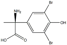 (2S)-2-AMINO-2-(3,5-DIBROMO-4-HYDROXYPHENYL)PROPANOIC ACID Struktur