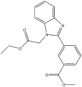 3-(1-ETHOXYCARBONYLMETHYL-1H-BENZOIMIDAZOL-2-YL)-BENZOIC ACID METHYL ESTER Struktur