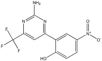 2-[2-AMINO-6-(TRIFLUOROMETHYL)PYRIMIDINE-4-YL]-4-NITROPHENOL Struktur