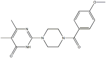 2-[4-(4-METHOXYBENZOYL)PIPERAZIN-1-YL]-5,6-DIMETHYLPYRIMIDIN-4(3H)-ONE Struktur