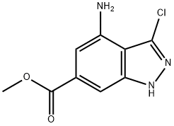 4-AMINO-3-CHLORO-6-INDAZOLECARBOXYLIC ACID METHYL ESTER Struktur