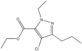 4-CHLORO-1-ETHYL-3-PROPYL-1H-PYRAZOLE-5-CARBOXYLIC ACID ETHYL ESTER Struktur