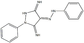 (4E)-3,5-DIIMINO-1-PHENYLPYRAZOLIDIN-4-ONE PHENYLHYDRAZONE Struktur