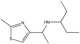 (1-ETHYL-PROPYL)-[1-(2-METHYL-THIAZOL-4-YL)-ETHYL]-AMINE Struktur