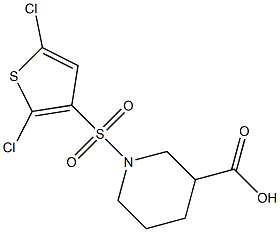 1-[(2,5-DICHLOROTHIEN-3-YL)SULFONYL]PIPERIDINE-3-CARBOXYLIC ACID Struktur