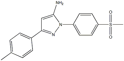 1-(4-(METHYLSULFONYL)PHENYL)-3-P-TOLYL-1H-PYRAZOL-5-AMINE Struktur