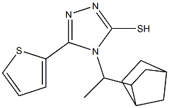 4-(1-BICYCLO[2.2.1]HEPT-2-YL-ETHYL)-5-THIOPHEN-2-YL-4H-[1,2,4]TRIAZOLE-3-THIOL Struktur