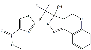 METHYL 2-[3-HYDROXY-3-(TRIFLUOROMETHYL)-3A,4-DIHYDROCHROMENO[4,3-C]PYRAZOL-2(3H)-YL]-1,3-THIAZOLE-4-CARBOXYLATE Struktur