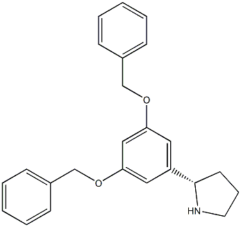 1-((2S)PYRROLIDIN-2-YL)-3,5-BIS(PHENYLMETHOXY)BENZENE Struktur