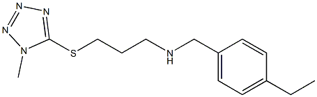 N-(4-ETHYLBENZYL)-3-((1-METHYL-1H-TETRAZOL-5-YL)THIO)PROPAN-1-AMINE Struktur