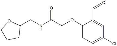 2-(4-CHLORO-2-FORMYLPHENOXY)-N-(TETRAHYDROFURAN-2-YLMETHYL)ACETAMIDE Struktur