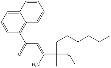 3-AMINO-4-METHOXY-4-METHYL-1-NAPHTHALEN-1-YL-DEC-2-EN-1-ONE Struktur