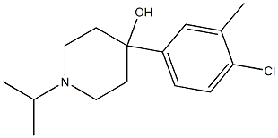 4-(4-CHLORO-3-METHYLPHENYL)-4-HYDROXY-1-ISOPROPYLPIPERIDINE Struktur