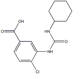 4-CHLORO-3-[[(CYCLOHEXYLAMINO)CARBONYL]AMINO]BENZOIC ACID Struktur