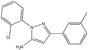 1-(2-CHLOROPHENYL)-3-M-TOLYL-1H-PYRAZOL-5-AMINE Struktur