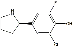 4-((2R)PYRROLIDIN-2-YL)-2-CHLORO-6-FLUOROPHENOL Struktur