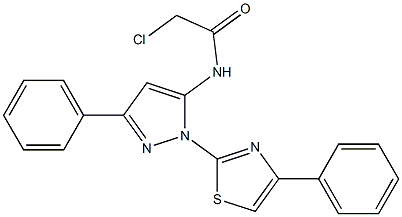 2-CHLORO-N-[3-PHENYL-1-(4-PHENYL-1,3-THIAZOL-2-YL)-1H-PYRAZOL-5-YL]ACETAMIDE Struktur