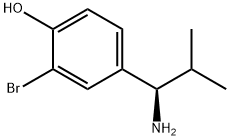 4-((1R)-1-AMINO-2-METHYLPROPYL)-2-BROMOPHENOL Struktur