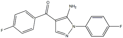 (5-AMINO-1-(4-FLUOROPHENYL)-1H-PYRAZOL-4-YL)(4-FLUOROPHENYL)METHANONE Struktur