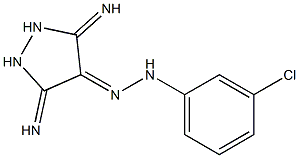 3,5-DIIMINOPYRAZOLIDIN-4-ONE (3-CHLOROPHENYL)HYDRAZONE Struktur