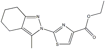 ETHYL 2-(3-METHYL-4,5,6,7-TETRAHYDRO-2H-INDAZOL-2-YL)-1,3-THIAZOLE-4-CARBOXYLATE Struktur