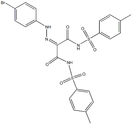 2-(2-(4-BROMOPHENYL)HYDRAZONO)-N1,N3-BIS(P-TOLYLSULFONYL)MALONAMIDE Struktur