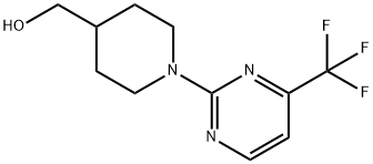 (1-[4-(TRIFLUOROMETHYL)PYRIMIDIN-2-YL]PIPERIDIN-4-YL)METHANOL Struktur