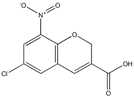 6-CHLORO-8-NITRO-2H-CHROMENE-3-CARBOXYLIC ACID Struktur