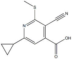 3-CYANO-6-CYCLOPROPYL-2-(METHYLTHIO)ISONICOTINIC ACID Struktur