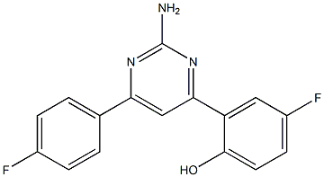 2-(2-AMINO-6-(4-FLUOROPHENYL)PYRIMIDIN-4-YL)-4-FLUOROPHENOL Struktur