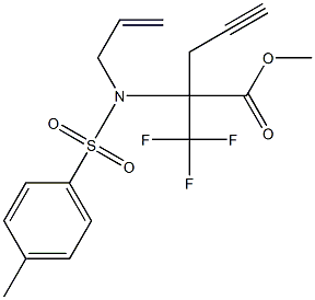 METHYL 2-[ALLYL(TOSYL)AMINO]-2-(TRIFLUOROMETHYL)PENT-4-YNOATE Struktur