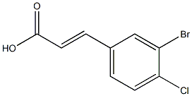 (2E)-3-(3-BROMO-4-CHLORO-PHENYL)-ACRYLIC ACID Struktur