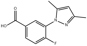 3-(3,5-DIMETHYL-PYRAZOL-1-YL)-4-FLUORO-BENZOIC ACID Struktur